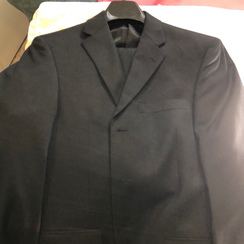 Young Men’s Suit Navy pinstripe